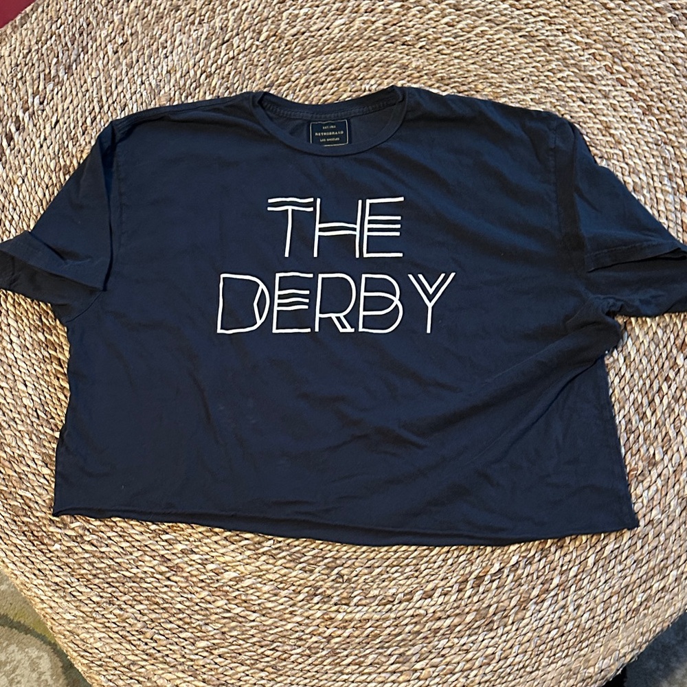 Gray  'The Derby' Graphic Tee cropped